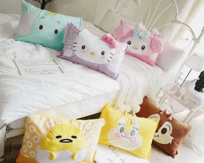 

1pc 60cm cartoon My Melody chipmunk lazy egg elephant plush pillow case cover lady romantic gift baby dream sleep girl toy