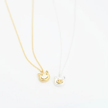 

Fashion pig pendant necklaces The creative pig face and pig nose color pendant necklaces Animal necklaces for women