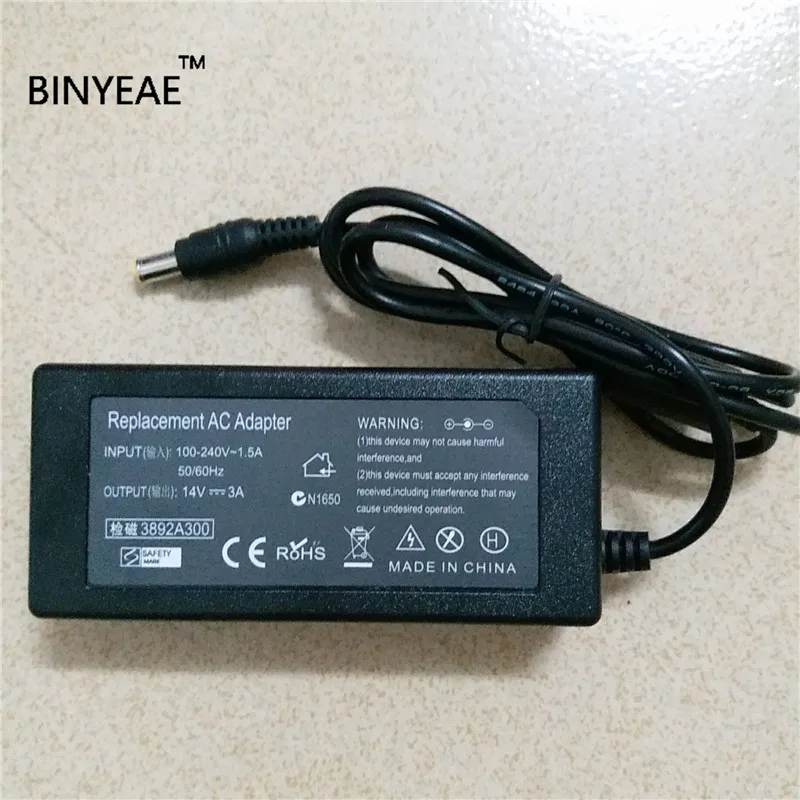 

14V 3A AC Adapter Power For Samsung BX2431 P2270 P2570 P2770H S20A300B S23C570H