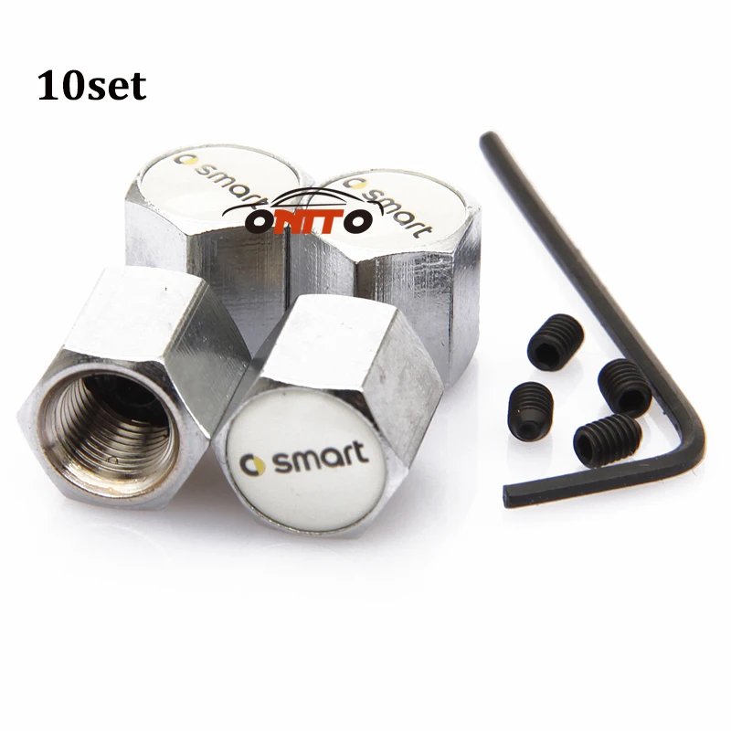 

Auto Wheel Tire valve Covers car styling 10set for Smart fortwo forfour 2013 2014 2015 2016 car wheel valve stem caps