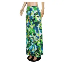 Женская модная разноцветная длинная Макси-юбка с завышенной талией и принтом в пол, складная юбка с галстуком-красителем, большие размеры SS3