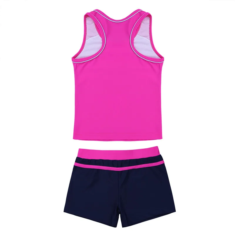 Preise Kinder Mädchen Tankini Badeanzug Gymnastik Trikot Bademode Tankini Tops mit Schwimmen Shorts Bottom kinder Schwimmen Badeanzug
