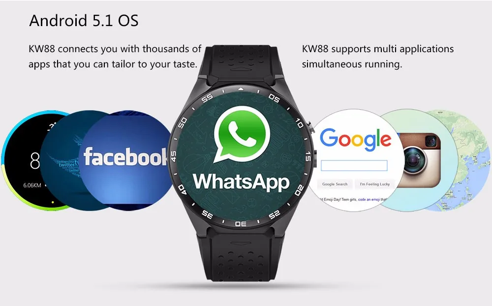 WI-FI Смарт-часы ОС Android 5,1 MTK6580 4 ядра Smartwatch телефон карте Google 3g SIM приложение мониторинга сердечного ритма gps часы