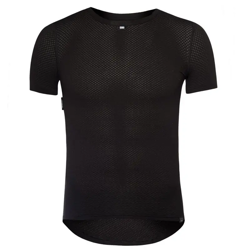 Velo Men's Pro Team Bike racing Cool Mesh Superlight Cycling Base Layer White black Short Sleeve Shirt Basic Underwear Jersey