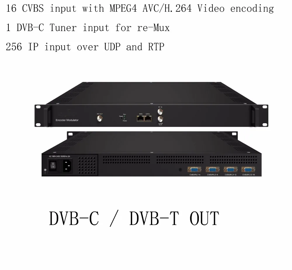 16 Channel Encoder modulator,16 CVBS input , dvb c / dvb t modulator ...