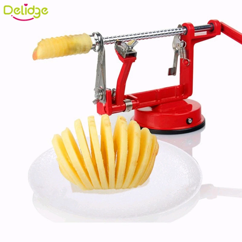 

Delidge 1pc 3 in 1 Multifunction Apple Peeler Slicing Matal Aluminum Alloy Carrot Potato Skinning Tool Creative Home Kitchen