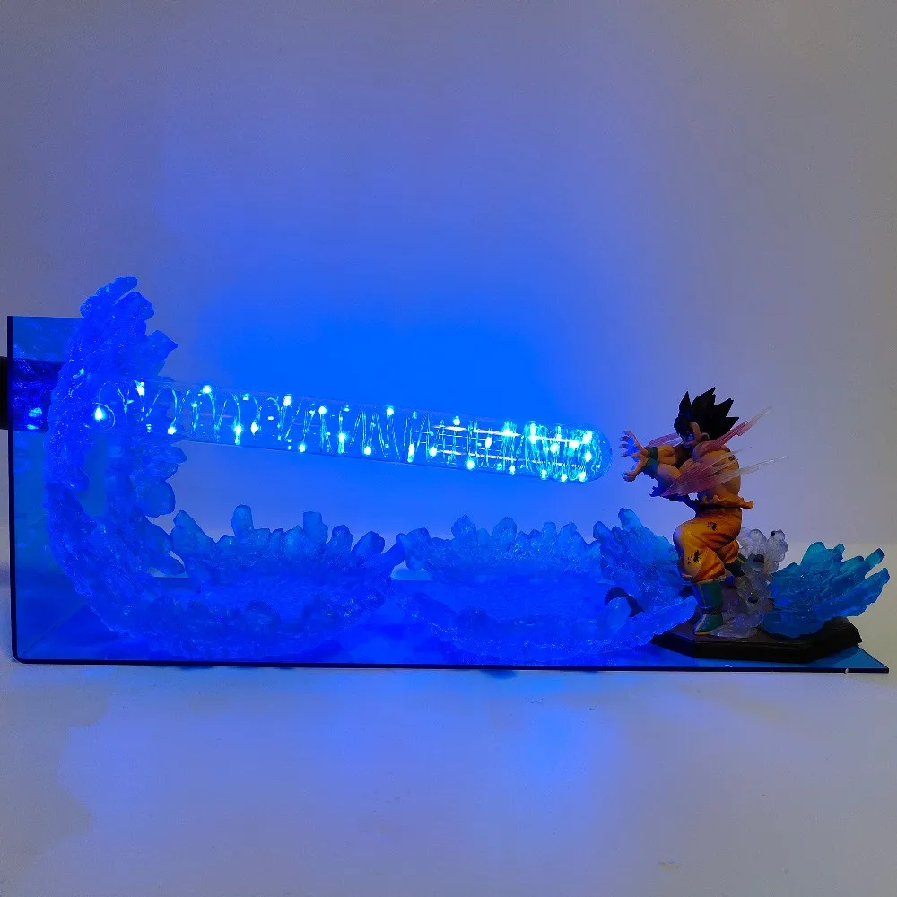 Dragon Ball Lamparas Son Goku Kamehameha Scene LED Night Light Dragon Ball Z Action Figure Goku Toys for Children