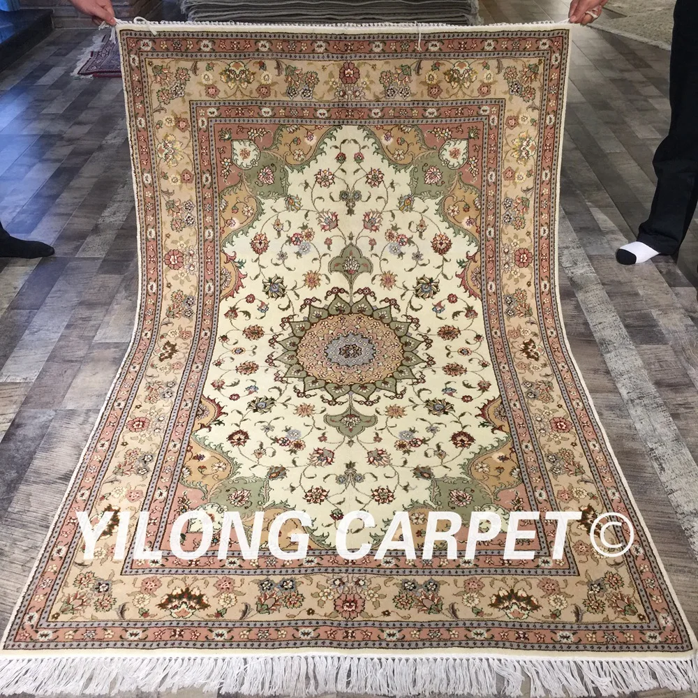 Yilong 4 'x 6' турецкий коврик ручной работы восточные прочные шерсть шелк