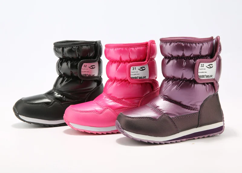 HOBIBEAR/Детские зимние сапоги; зимние сапоги для девочек; детские зимние сапоги; цвет РОЗОВЫЙ, камуфляжный; Водонепроницаемая теплая обувь с подкладкой из искусственного меха; 757