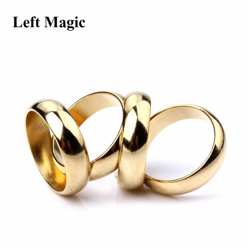 Magic Ring 1 Pcs Gold Plate Circular Arc Magnetic Ring 18mm/19mm/20mm/21mm Close Up Magic Props