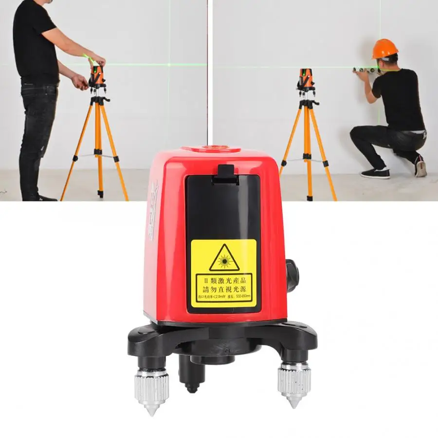 

Green Laser Level A8826D 360 Self-leveling Line Projector Ray Leveling Instrument AK435 Red 2 Ray Leveling Meter