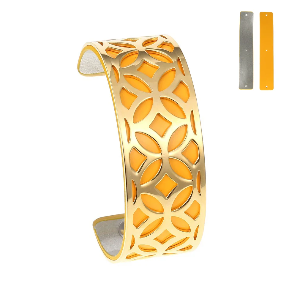 georgette Bangle Кремо браслеты Femme Bijoux Браслеты из нержавеющей стали золотые итерпеременчивые Реверсивные кожаные любовные Браслеты-манжеты Pulseiras - Окраска металла: georgette Bangle