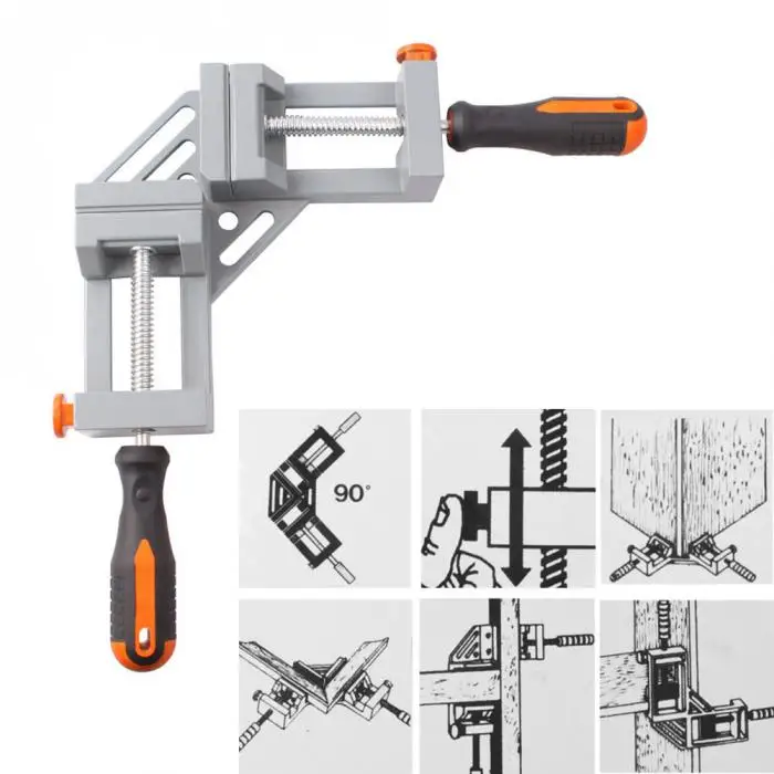 Двойная Ручка 90 градусов угол зажим деревообрабатывающий каркас транспортиры алюминиевый сплав инструмент- M25