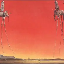 Слоны-Salvador Dali художественный Декор стены Шелковый плакат