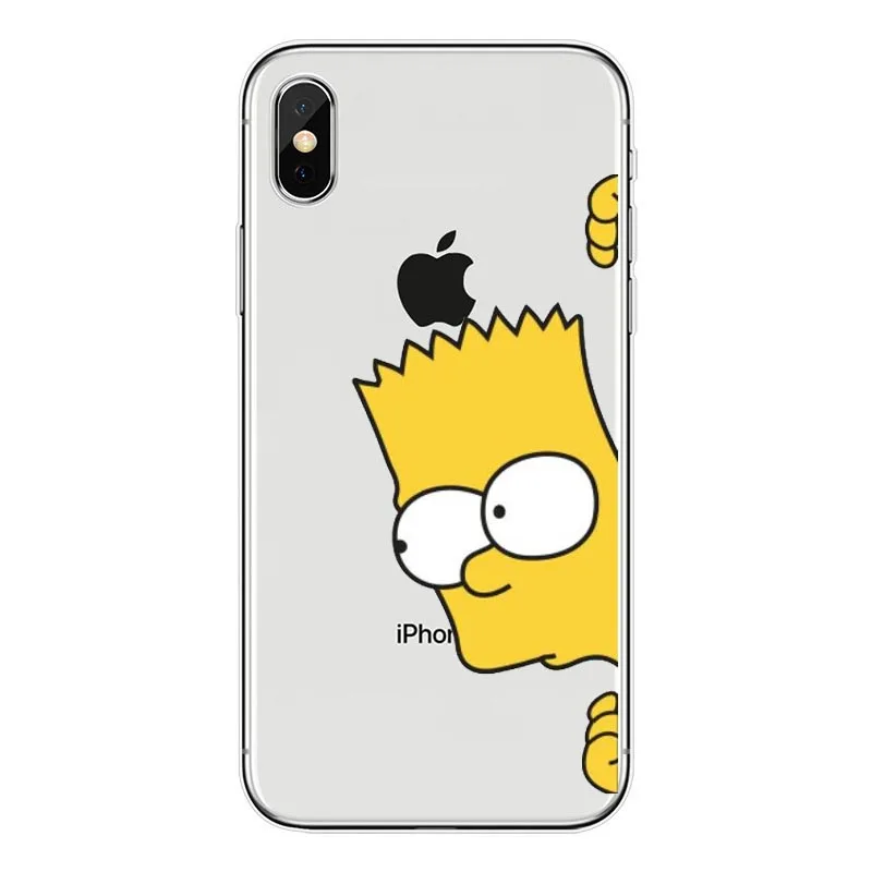 Мягкий чехол LISHE The Simpson из ТПУ для iPhone 11Pro 5 5S SE 6 6S XS Max 7 8 Plus XR, Забавный прозрачный чехол высокого качества