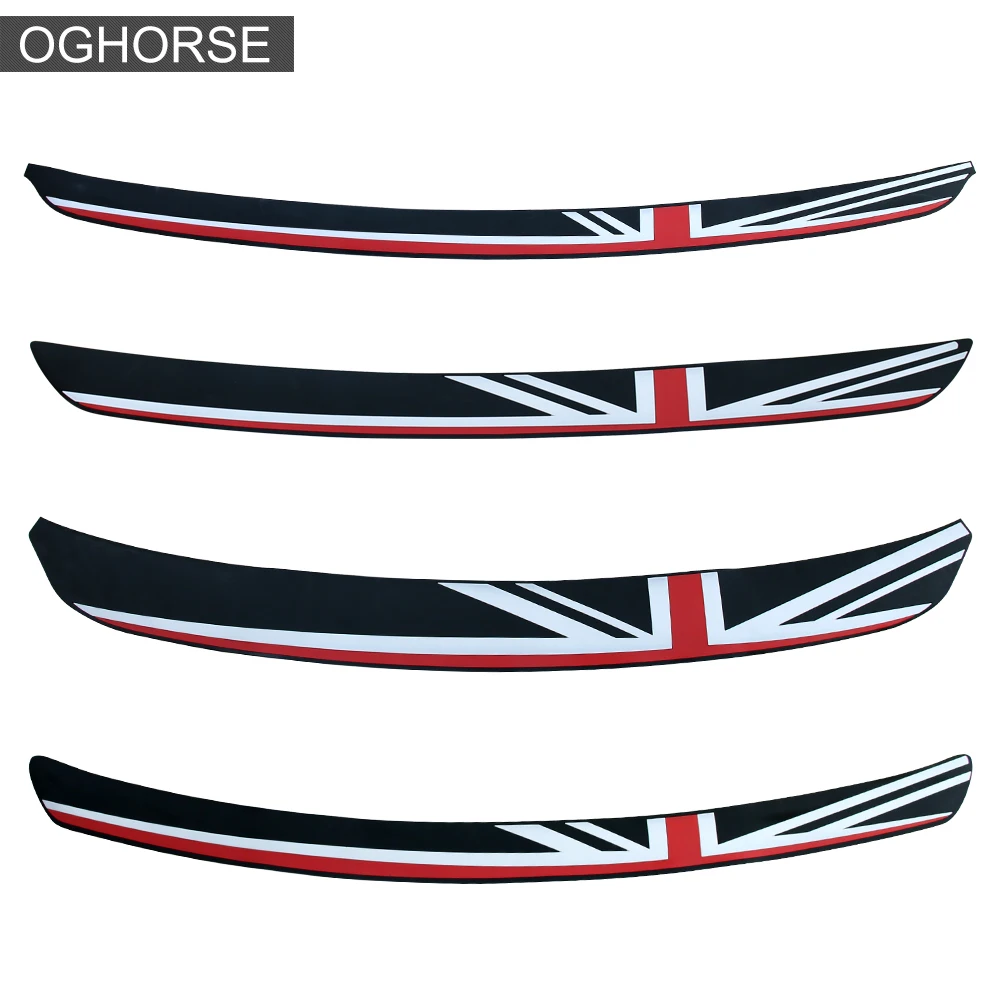 Union Jack Rear Bumper Rubber Protection Trunk Guard Trim Protector Sticker For MINI Cooper R55 R56 F55 F56 Countryman F60 R60