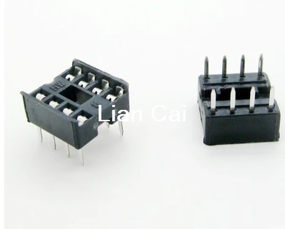 60PCS/Lot 8 Pin DIP Square Hole IC Sockets Adapter 8Pin Pitch 2.54mm Connector | Обустройство дома