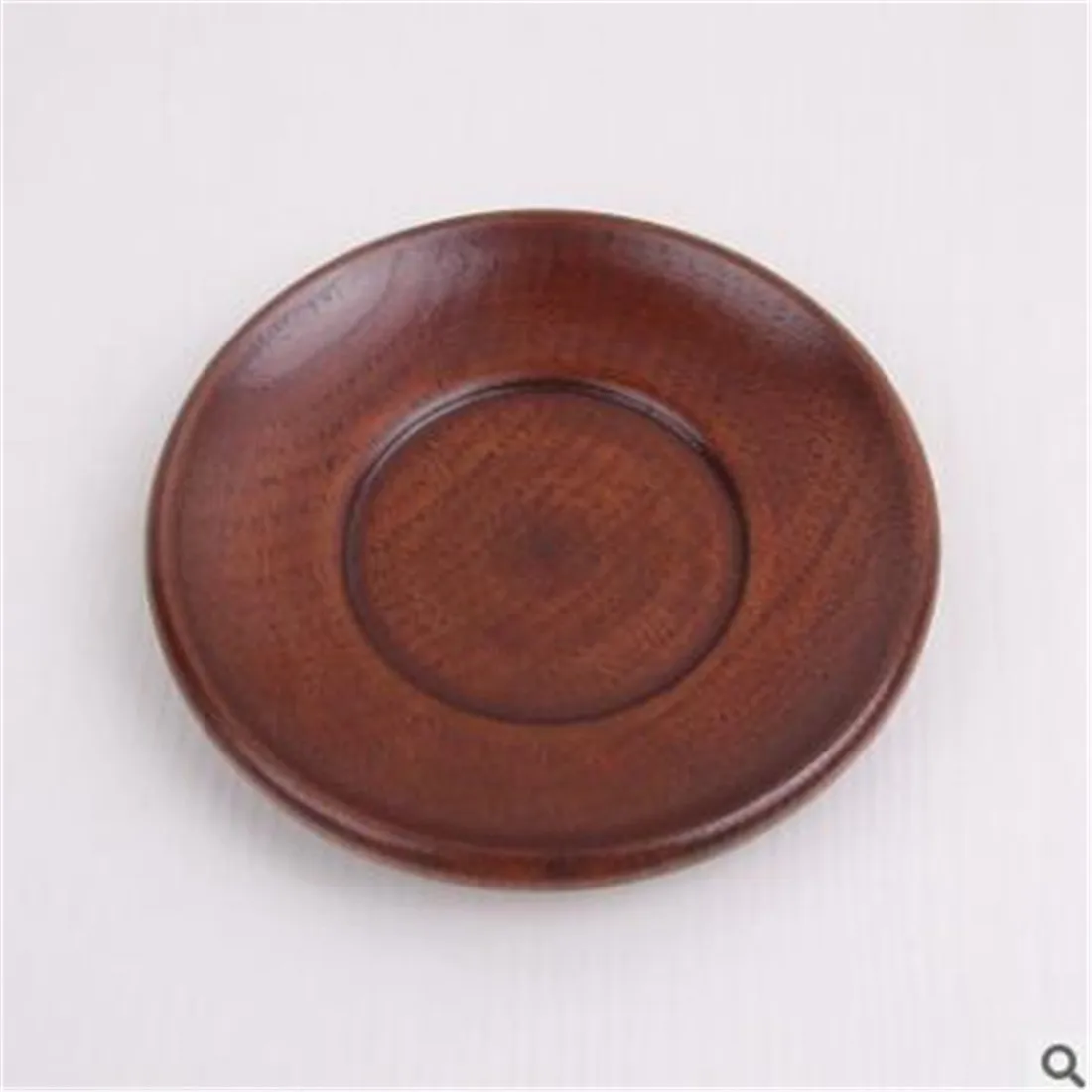Горячий японский стиль твердая посуда деревянная посуда миска для десерта фруктовая десертная тарелка круглая форма для настоящего груза Прямая поставка-коричневый