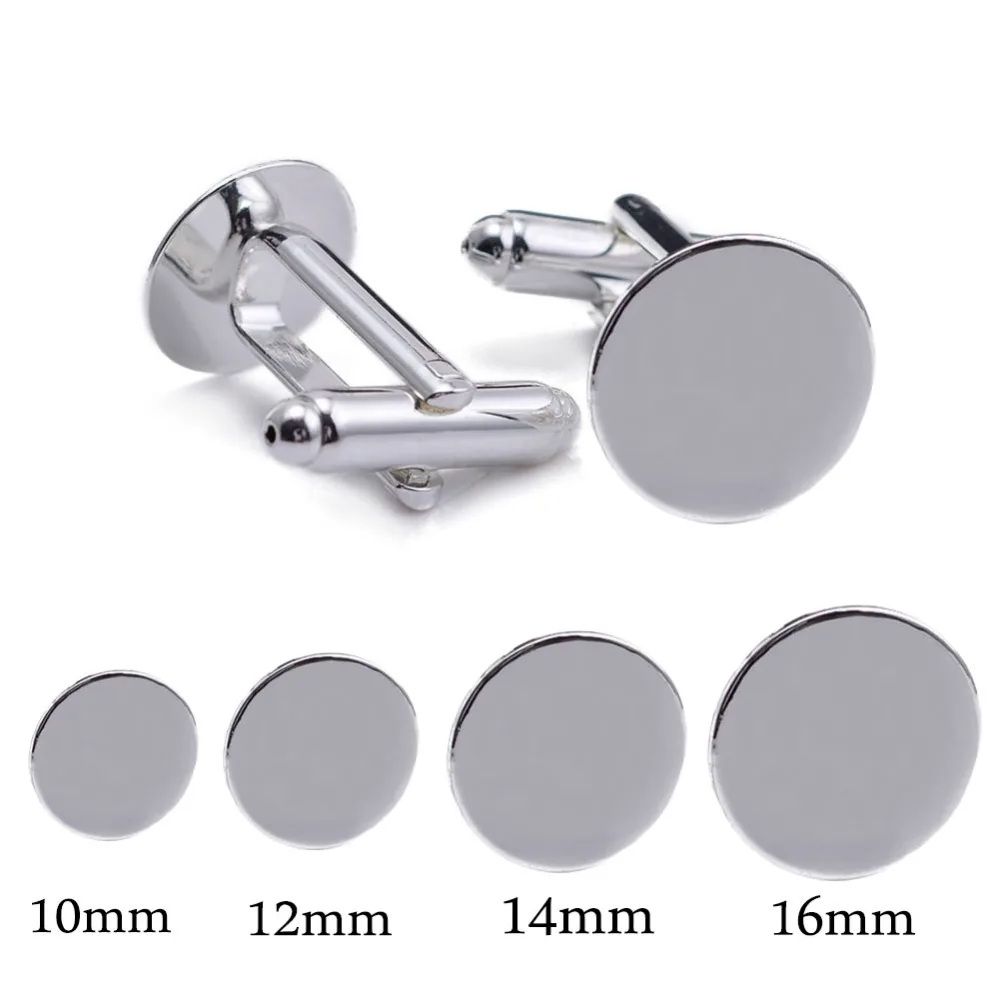 50Pcs 10mm 12mm 14mm 16mm Copper Hook Clasps Cufflink Blanks For DIY