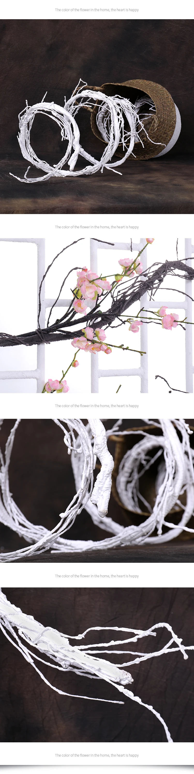 Искусственные деревья ветки пластиковое украшение в виде ветки дерева подвесной ротанговый искусственный гибкий цветок украшение в виде лианы Свадебный декор