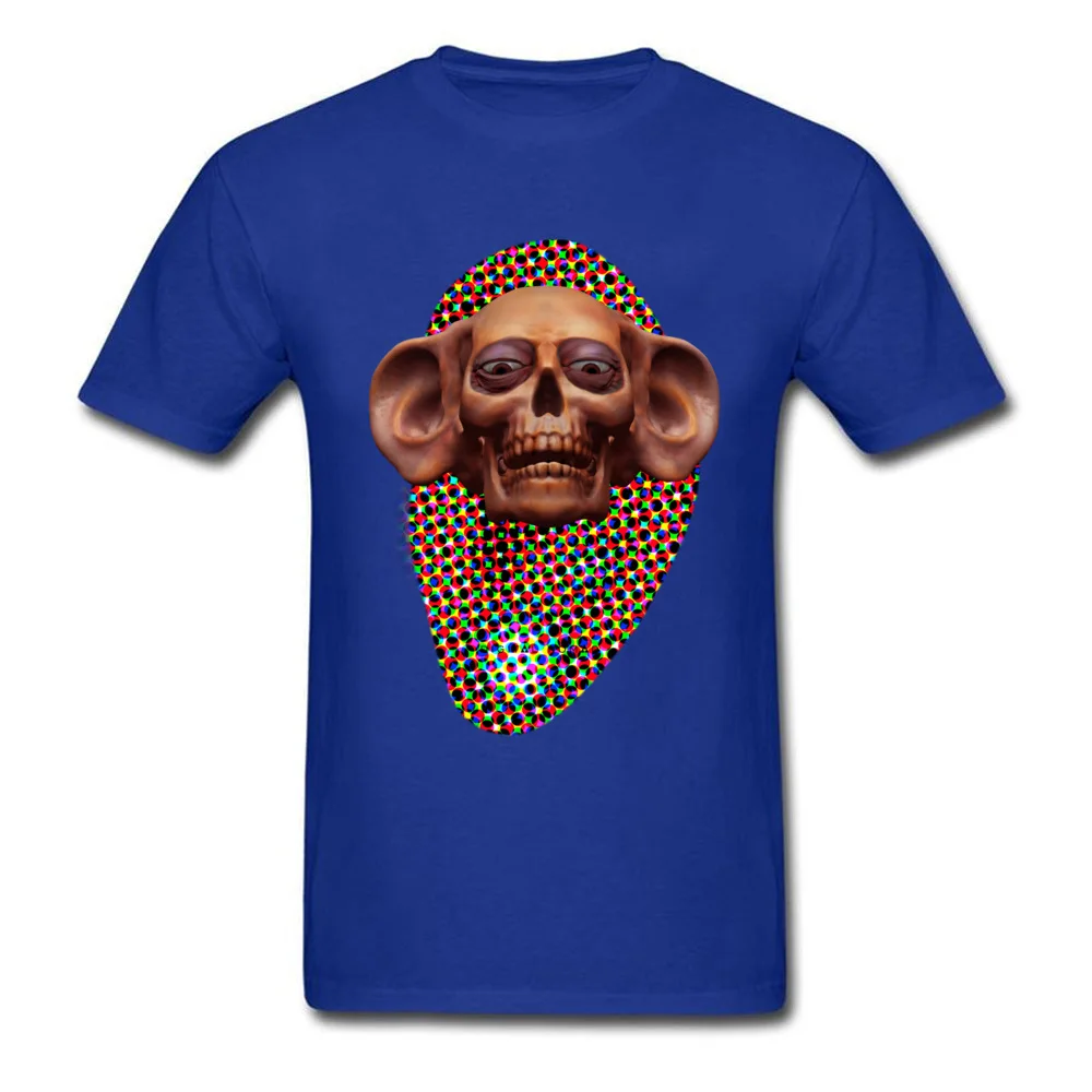 Deejay Skull Pure Cotton Tops Shirt for Men Casual T Shirts comfortable Hip Hop O Neck Tops Tees Short Sleeve Top Quality Deejay Skull blue