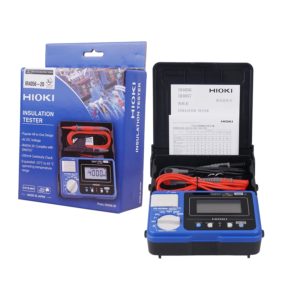 US $169.99 Hioki IR405620 Resistance Tester High Precision 5Range 50 to 1000V Digital Insulation Continuity Electronic Tester
