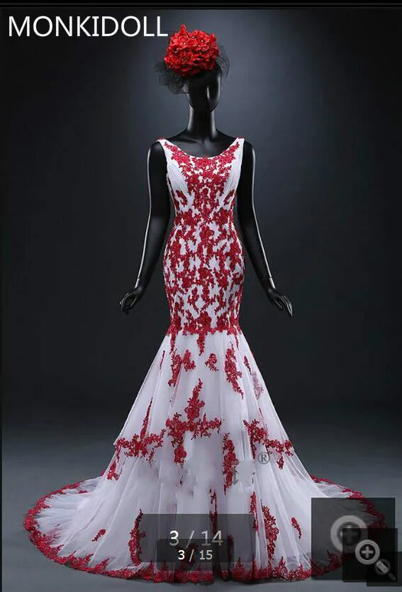 Vestido De Novia De Sirena Bohemia Boda Vestido Blanco Apliques De Encaje Rojo Con Cuentas Plisado Corte Tren Vestidos De Novia Corse Boho Wedding Dress Wedding Gownswedding Dress White Aliexpress