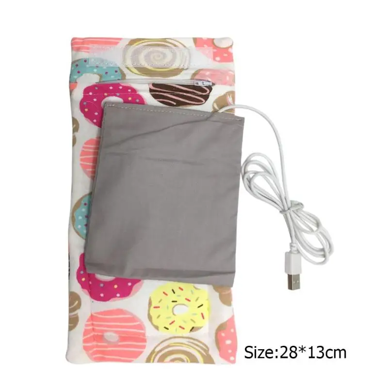 Portable USB Baby Bottle Warmer Outdoor Cup Warmer Heater Infant Feeding Bottle Bag Storage Heated Cover Insulation Bag