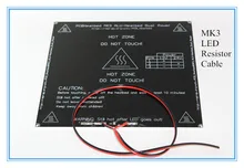 Новый RepRap 3D принтер PCB MK3 heatbed + из светодиодов + резистора + кабель алюминиевый нагретый слой 214 * 214 * 3 мм диаметр , как MK2B