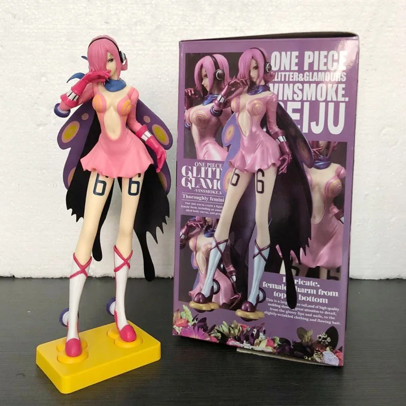 

PVC Anime ONE PIECE Glitter Glamours Vinsmoke Reiju Action Figure Vinsmoke Family Girls Pink Princess Doll Model Toy 25cm
