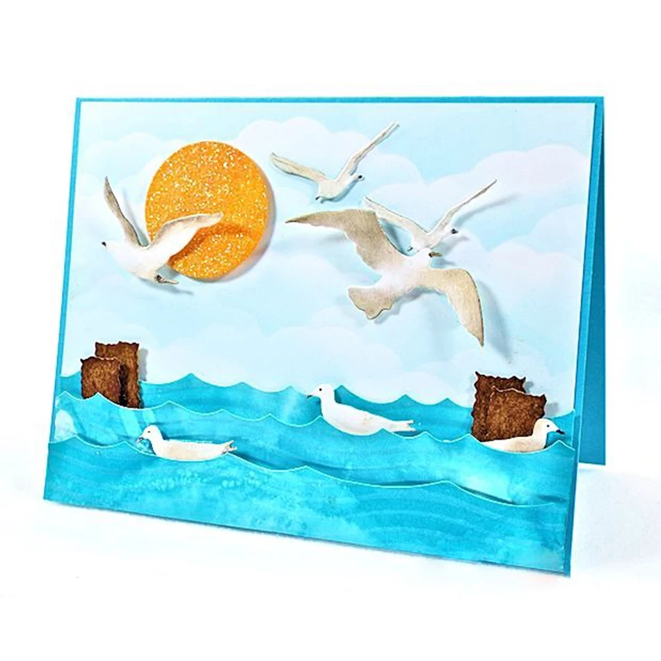 

Eastshape 5PCS Sea Birds Metal Dies for Card Making Craft Cutting Dies for Scrapbooking DIY Cutting Template And Embossing 2019