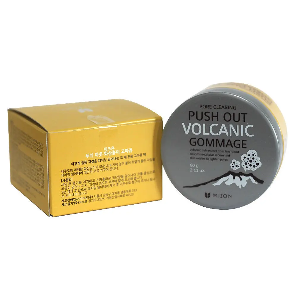 MIZON Push Out Volcanic Gommage 60g Exfoliating Cream Scrub Facial Dead Skin Remove Whitening Blackhead Remover Face Care Gel
