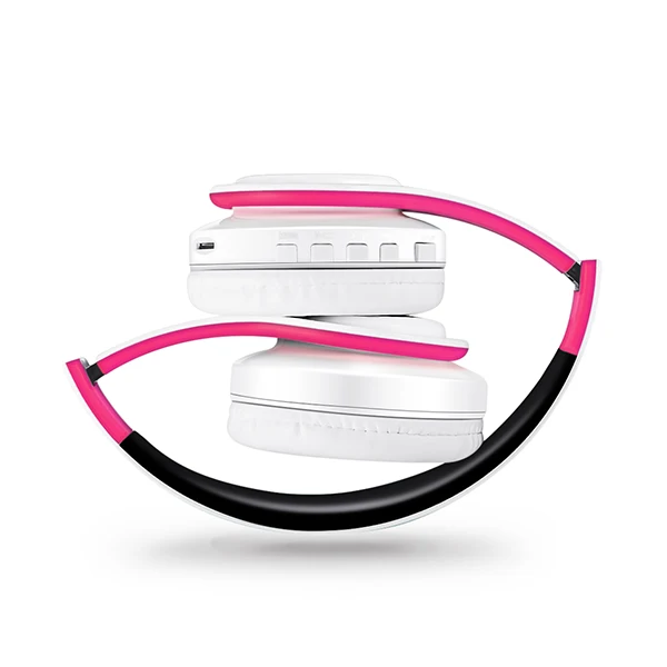 Беспроводные Bluetooth наушники, стерео гарнитура, музыкальная гарнитура, поддержка sd-карты с микрофоном для мобильного ipad - Цвет: White Rose