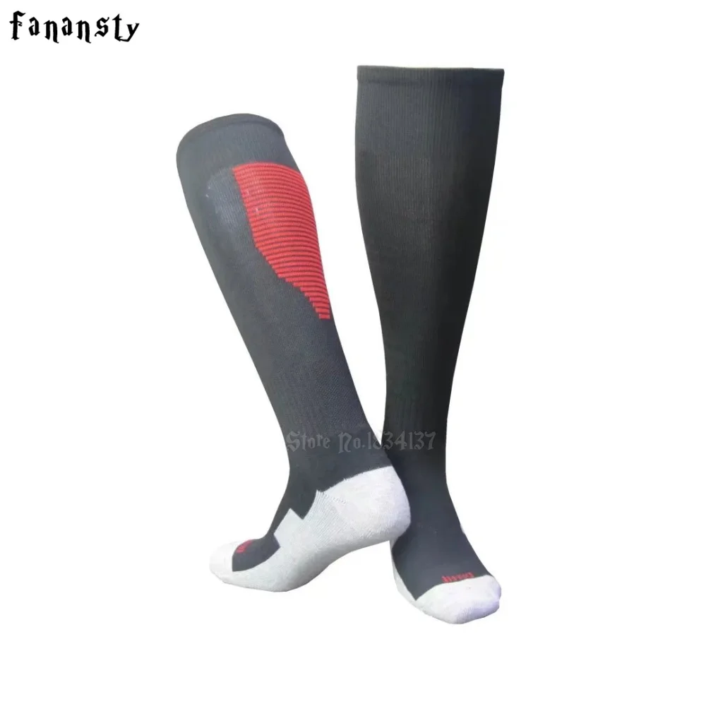 

Cheap Soccer Socks boys Non-slip Sport Football Ankle Leg Shin Guard Compression Stocking Men New arrival
