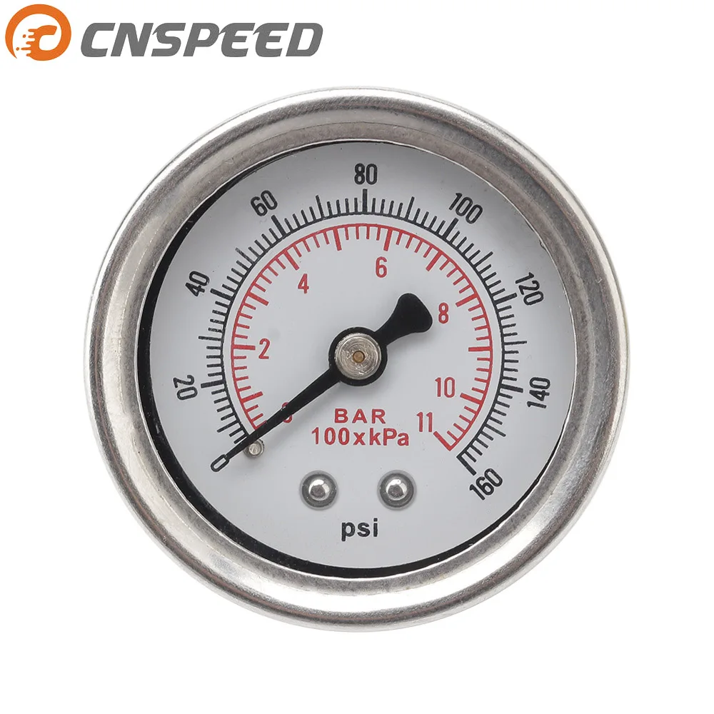 Топливный пресс CNSPEED ure манометр для жидкости 0 160 фунтов на кв. дюйм маслометр