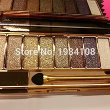 50 шт. Профессиональный 9 Цветов Алмазный Яркий Красочный Макияж Тени Супер Составляют Набор Флэш-Блеск Палитра Теней Кисть