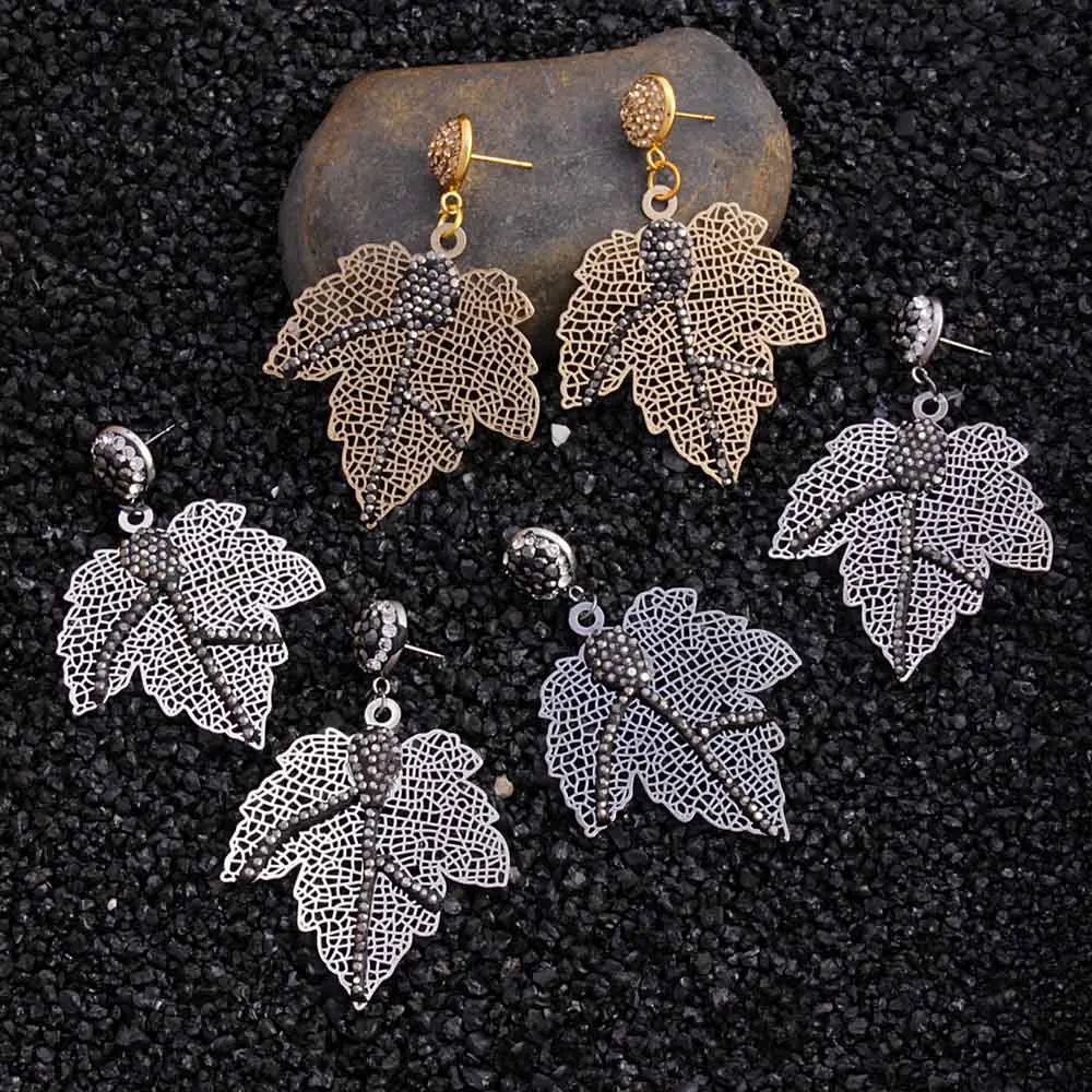 BERBENY, винтажные золотые серебряные металлические серьги, лист, кулон с кристаллом геометрической формы, серьги для женщин, девушек, вечерние, подарок