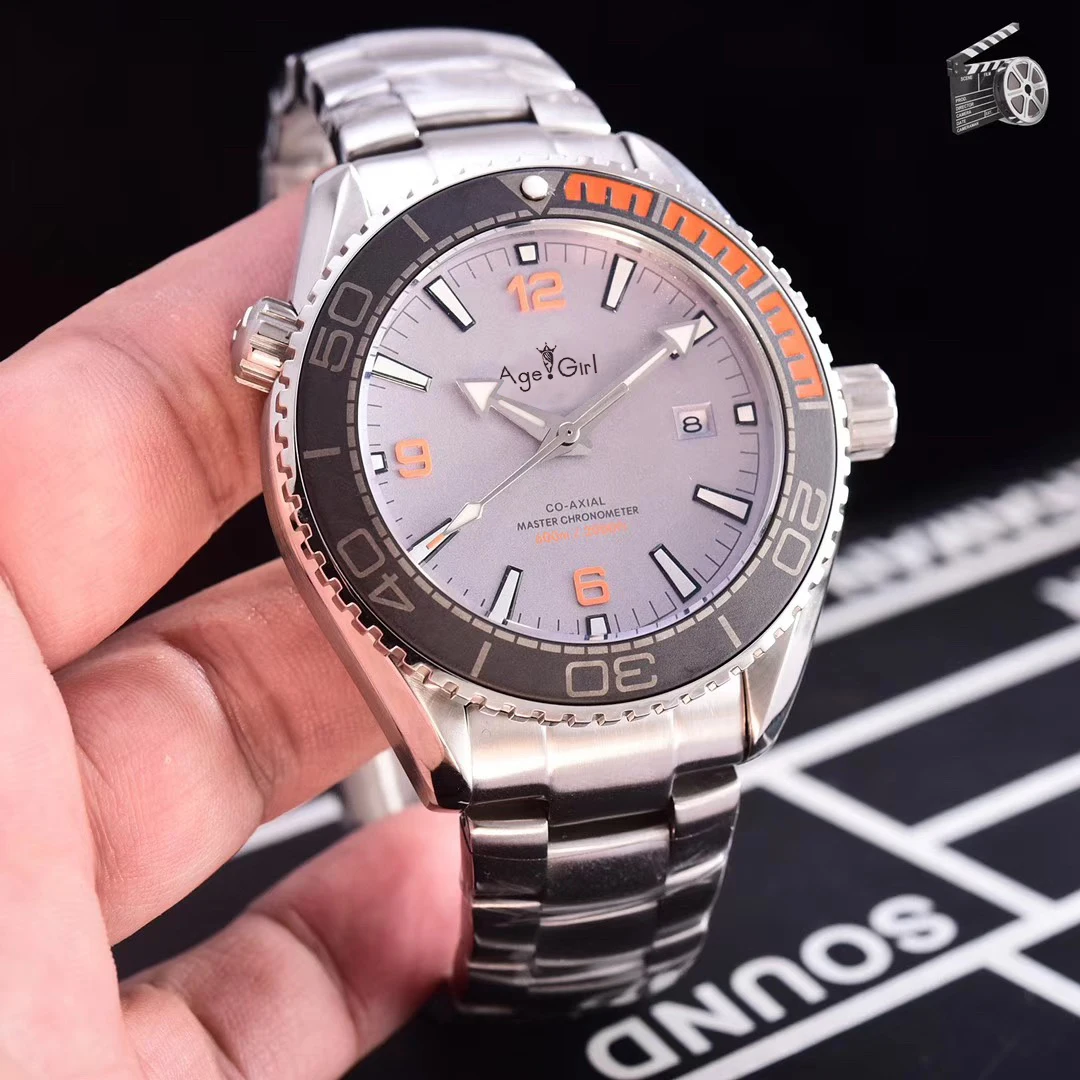 

Luxury Brand New Men Automatic Mechanical Silver Black Blue Grey Stainless Steel James Bond 007 Sapphire Watches Sport Limited