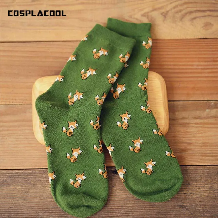

1 Pairs Funny meias Women's Cartoon Creative Novelty Animal Socks Girls Cute Harajuku Female Warm Cotton Sox 35-40 Crew Socks