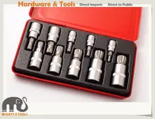 10 шт. xzn Тройной площадь сплайн socket бит: M4, 5,6, 8,9, 10,12 Tamperproof M14, 16,18