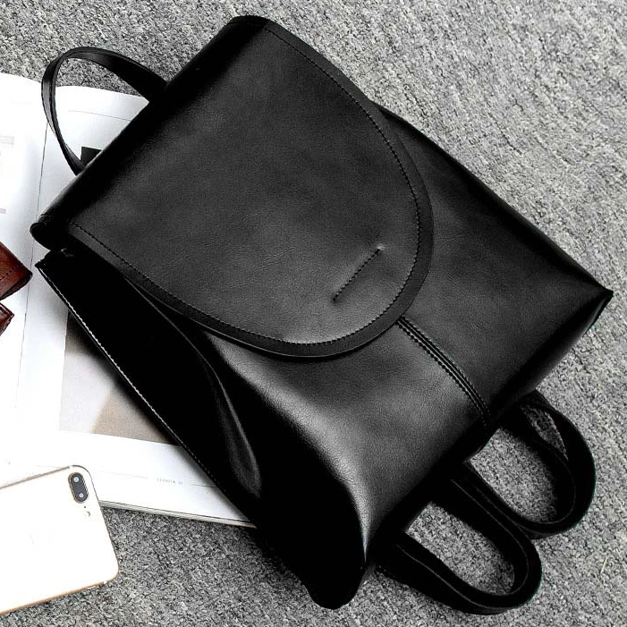 

High Quality Genuine Leather Women Rucksack Knapsack Cross Body Shoulder Messenger Bags Fashion Simple Female Back Day Pack