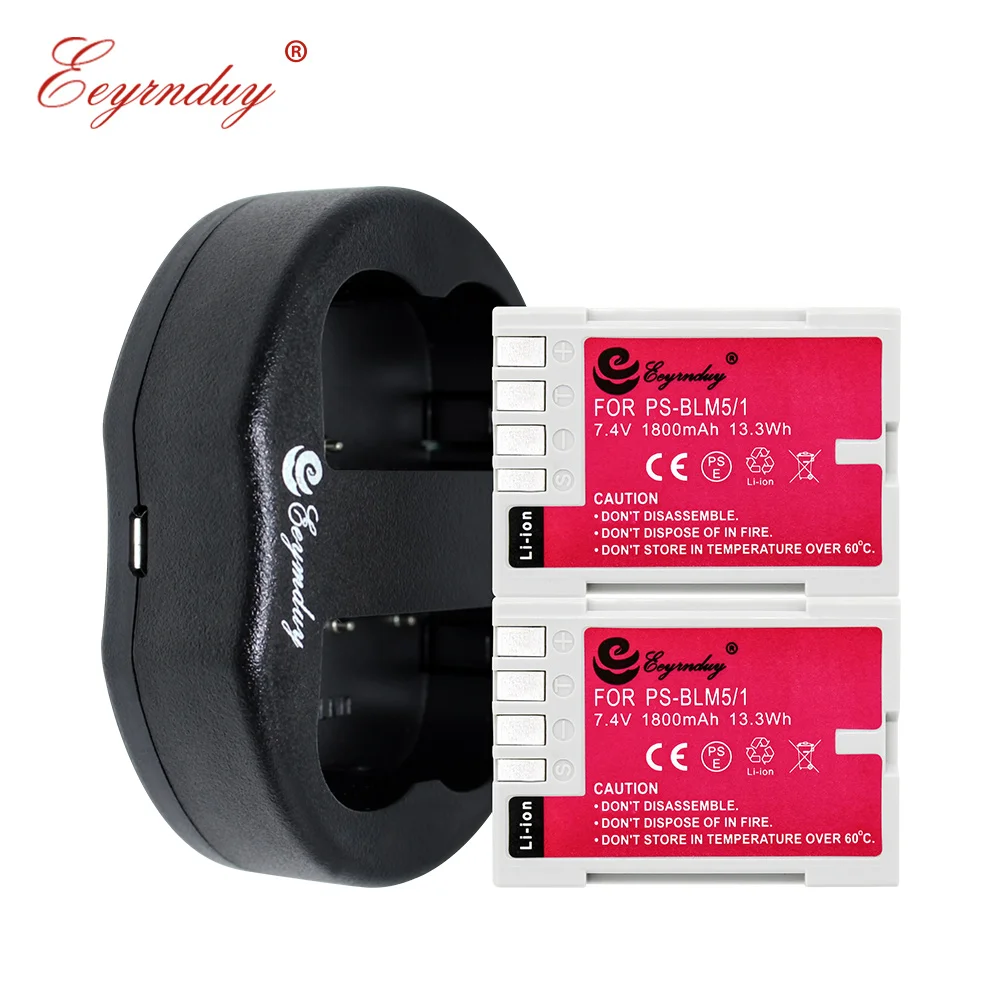 

2pcs LI-ion battery + 1 USB Charger PS-BLM-5 BLM-1 BLM5 BLM1 for Olympus DSLR E-30 C8080 C7070 C5060 E330 E520 E500 Camera