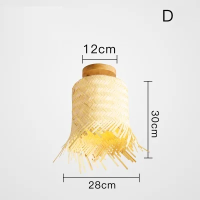 Китайский стиль ретро пасторальный коридор клуб крыльцо японского ротанга бамбука искусство потолочные светильники - Цвет корпуса: D