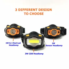Головной светильник Mingray с датчиком 3 Вт COB aaa батарея 3 формы красный светодиодный светильник налобный фонарь переносная лампа для кемпинга рыбалки вспышка светильник на голову