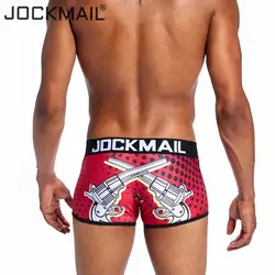JOCKMAIL бренд 2018 новые печатные трусы сексуальные мужские нижнее белье боксеры мужские трусы удобные cueca трусы-боксеры стринги для мужчин