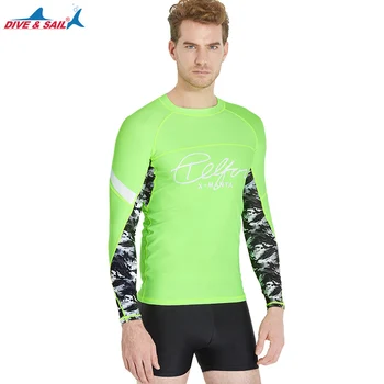 

Compression & Base Layer For Wetsuits Rash Guard UV Sun Protection Men's Basic Skins Long-Sleeve Rashguard Top Athletic Shirts