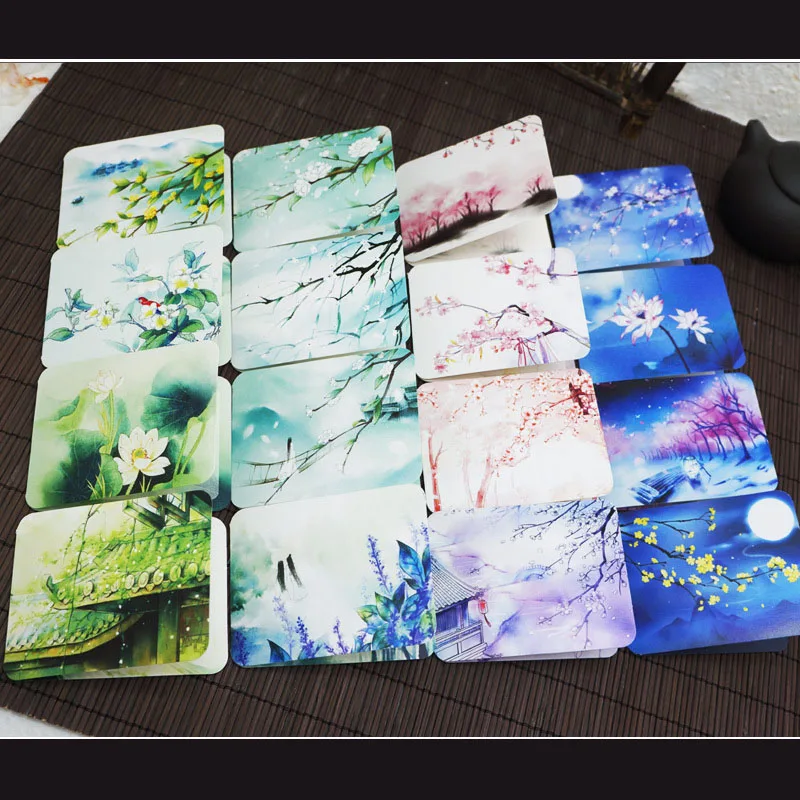 

10 Sets Creative Chinese Vintage Retro Style Landscape Flowers Small Paper Envelope For Letter Paper Postcards Kawaii Stationery