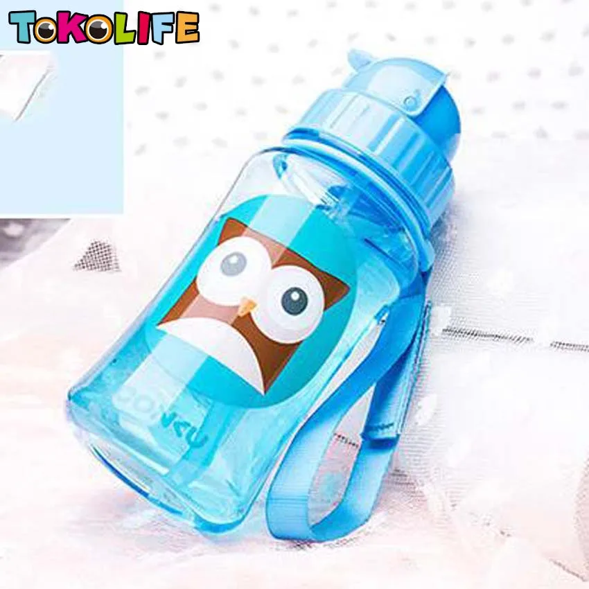 350ML BPA Free Baby Straw Drinking Cups Monkey Owl 8 Style Kids Cartoon Learn Feeding Water Bottle Children Straw Training Cup