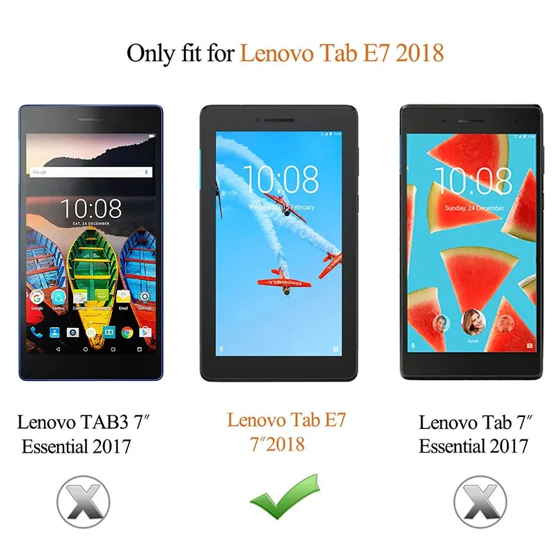 100 шт./лот из искусственной кожи Folio 2-раскладной стенд чехол для lenovo TAB E7 7 дюймов 2018 TB-7104F Tablet