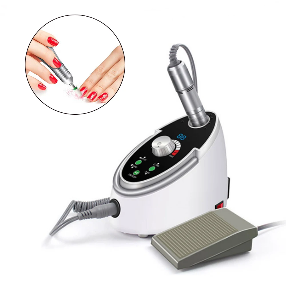 

35000 RPM Electric Nail Drill Bits 65W Upscale Manicure Machine Mill Cutter Nail Art Gel Polish Remover Nail Drill Machine